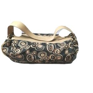 Petusco Spain Fabric Hobo Purse Leather Trim Multicolor Bag European Style